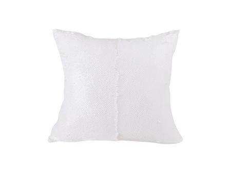 Funda Coj&iacute;n Lentejuelas (Blanco con Blanco)