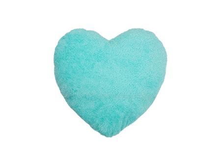 Funda Coj&iacute;n Coraz&oacute;n Felpa Mezclada(Blanco con Verde, 40*40cm)