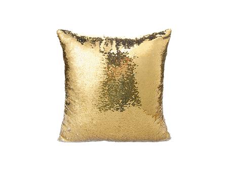 Funda Coj&iacute;n Lentejuelas (Dorado y plateado)