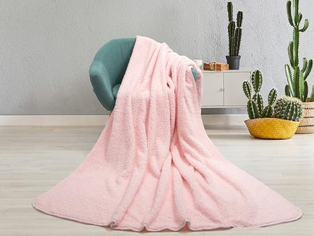Manta Lino Borreguillo Poli&eacute;ster Vis&oacute;n Sublimaci&oacute;n (Rosa/Blanco, 152*203cm/60"x 80")