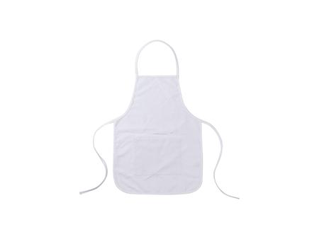 Delantal Infantil Blanco con Bolsillo Blanco(61*44cm)