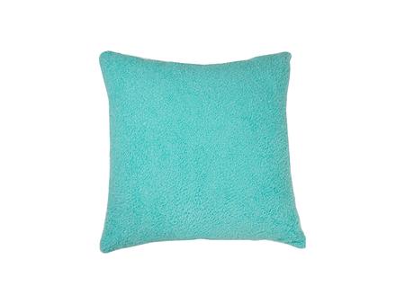 Funda Coj&iacute;n Cuadrada Felpa Mezclada (Blanco con Verde, 40*40cm)