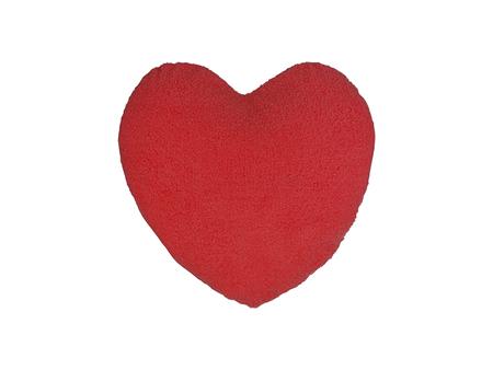 Funda Coj&iacute;n Coraz&oacute;n Felpa Mezclada(Blanco con Rojo, 40*40cm)