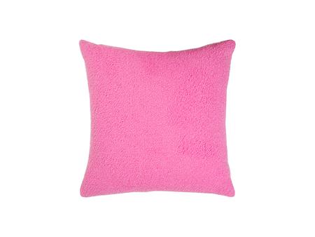 Funda Coj&iacute;n Cuadrada Felpa Mezclada (Blanco con Rosa, 40*40cm)